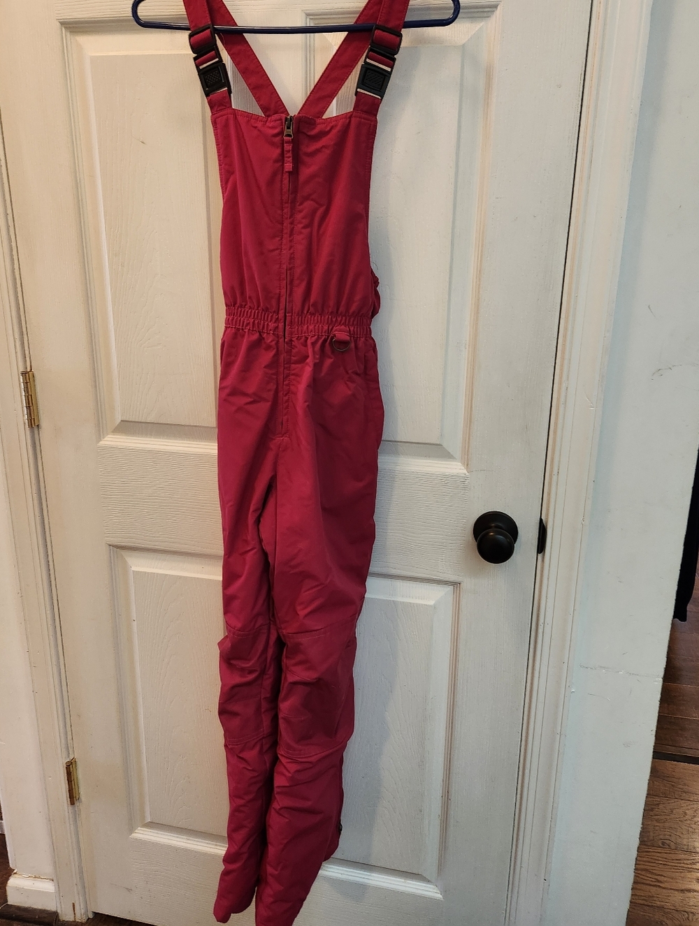 Land's End Girls' Insulated Ski Bibs in Deep Pink